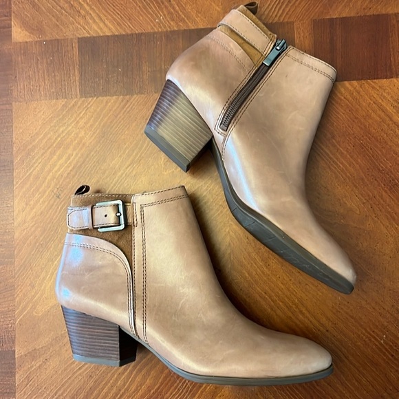FRANCO SARTO Women’s Leather Boots Tan 7.5 - Picture 1 of 7